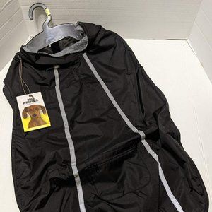 Dog Whisperer Fleece Lined Reflective Dog Rain Jacket-XL